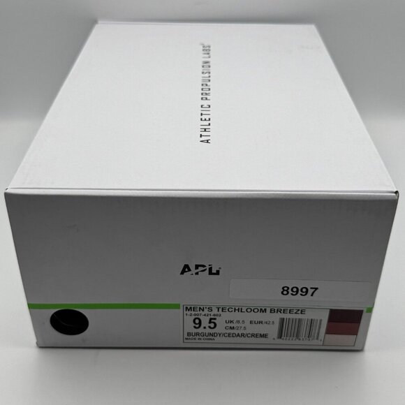 APL TechLoom Breeze Men’s Shoes 9.5 Burgundy Cedar Creme Knit Lightweight New 👟 - Picture 8 of 9